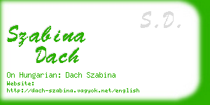 szabina dach business card